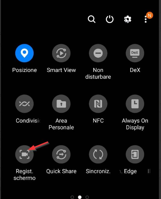 Registrare lo schermo del cellulare Samsung Galaxy
