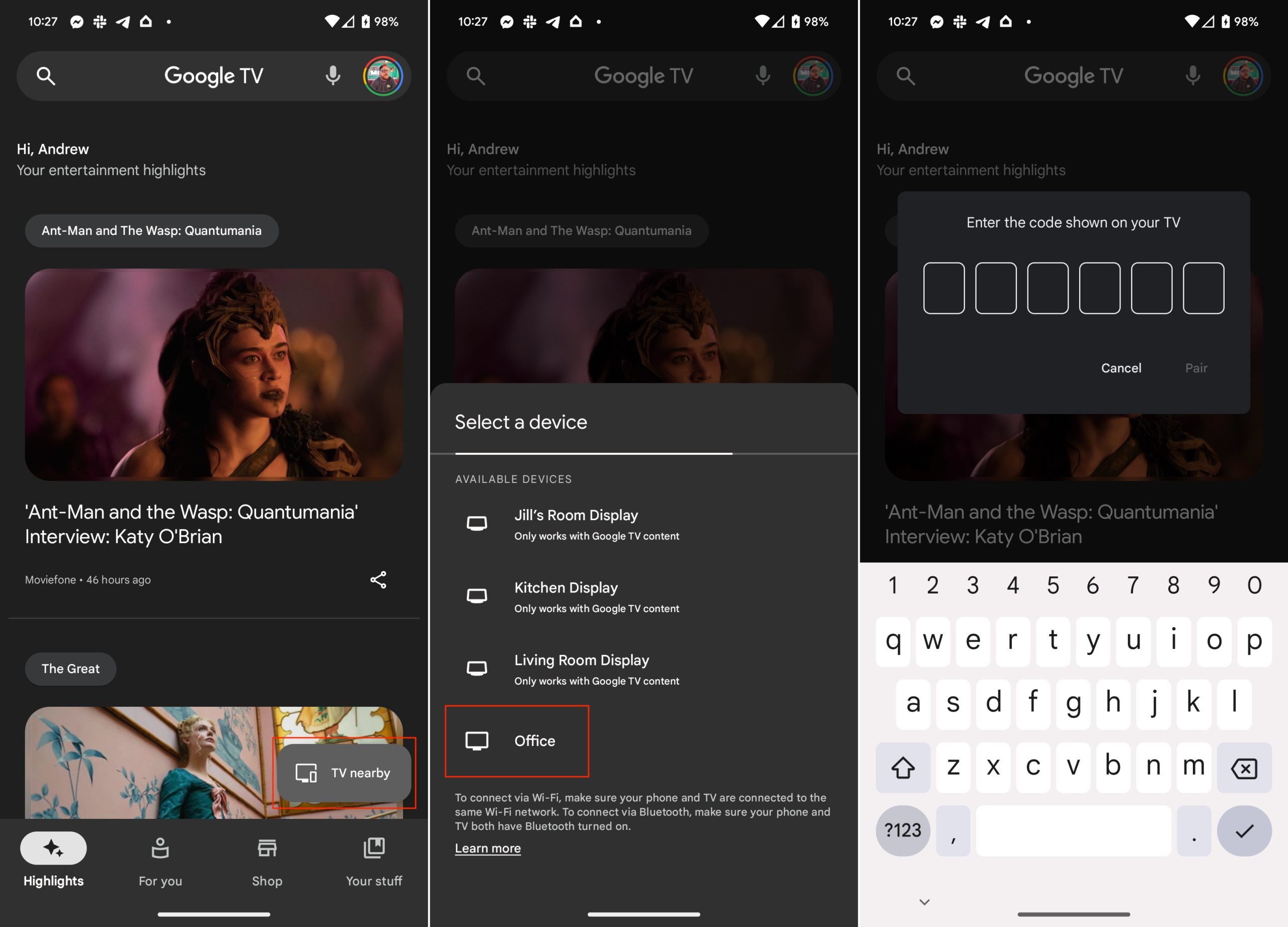 Come utilizzare il telefono Android come passaggi remoti di Google TV - 1